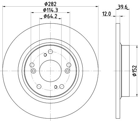 HELLA PAGID Тормозной диск 8DD 355 115-101